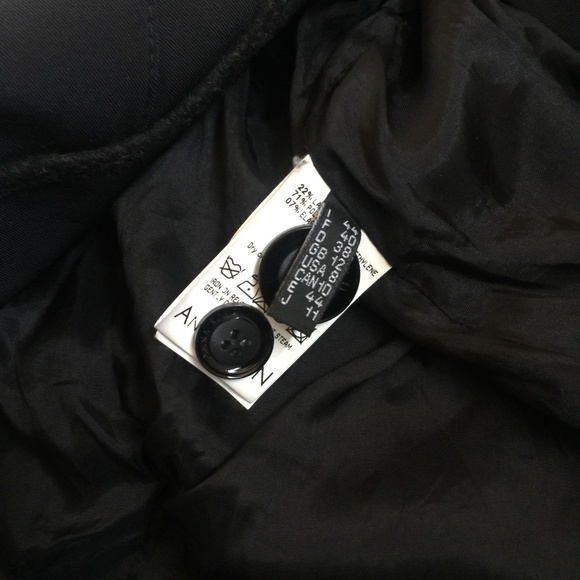 Annarita N Black Blazer Jacket 4 8 Felt Trim Notch - Picture 7 of 8